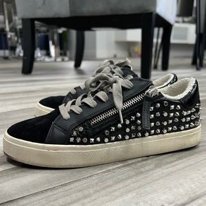 Steve Madden Parka Studded Sneaker Black 7.5